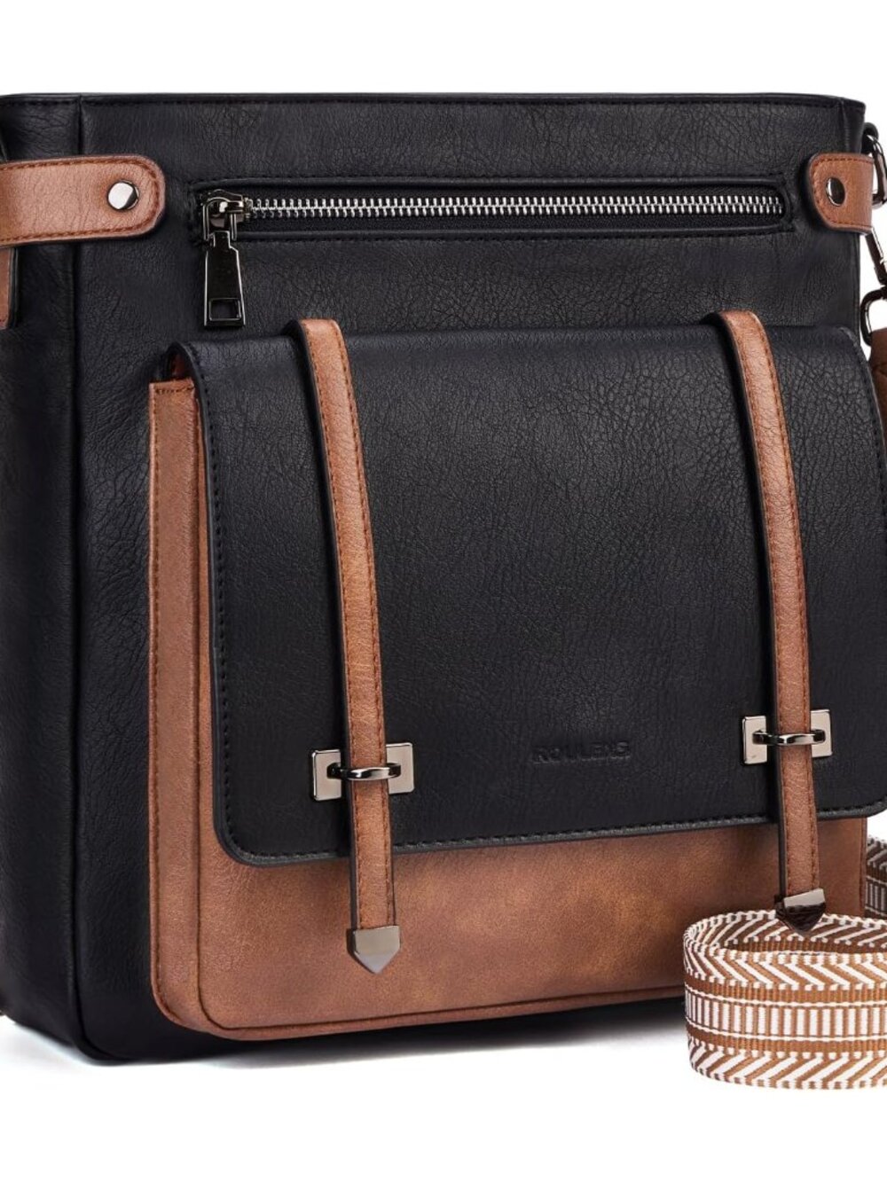Crossbody Bags for Women,Multi Pocket Crossbody Purses Vegan Leather Shoulder Ha